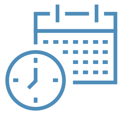 Calendar with Clock Icon