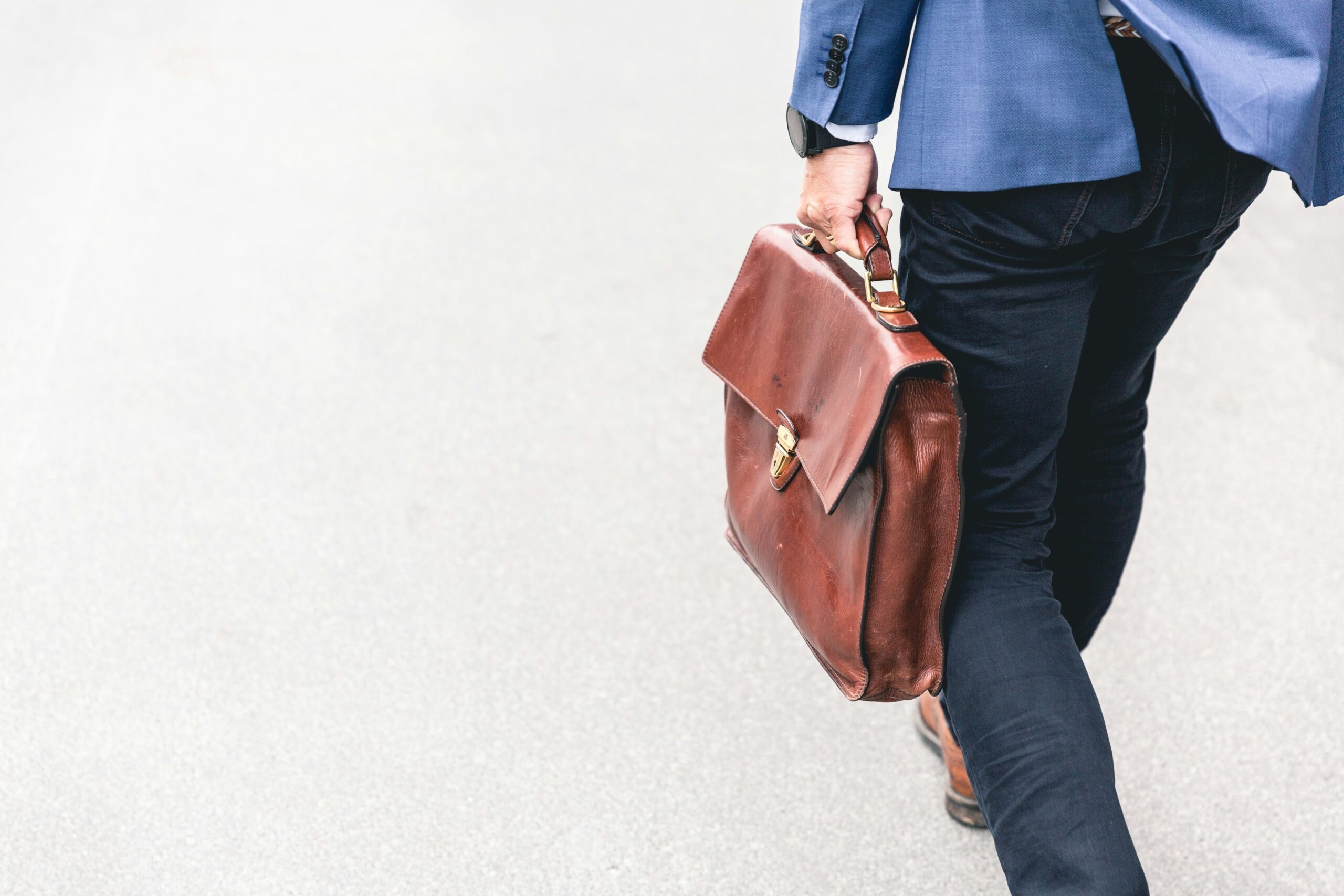 Man Walking with Briefcase Man Walking with Briefcase